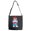wild aztec monster Adjustable Strap Totes