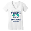 awesome civil engineer looks like Women's V-Neck T-Shirt