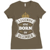 Legends Are Born In December Ladies Fitted T-Shirt
