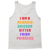 i am a mermaid unicorn kitten fairy princess Tank Top
