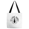 i love dad Tote Bags
