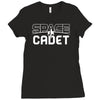 space cadet space ship Ladies Fitted T-Shirt