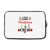 first grade christmas crew Laptop sleeve