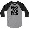 photographer camera photography modern text photos scrapbook geek t sh 3/4 Sleeve Shirt