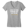 i gave up thinking Women's V-Neck T-Shirt