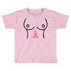 breast with pink ribbon Toddler T-shirt