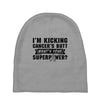 I Am Kicking Cancers Butt Whats Your Superpower? Baby Beanies