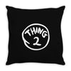 thing 1 and thing 2 red dr suess cat in a hat fancy fun Throw Pillow