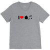 i love house music t shirt edm club wear rave electro party progressiv V-Neck Tee