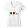 peace love coffee (2) Women's V-Neck T-Shirt