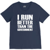 i run better than the government V-Neck Tee