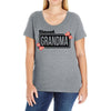 blessed grandma with flower Ladies Curvy T-Shirt