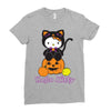 kitty halloween Ladies Fitted T-Shirt