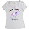 i'm really a unicorn Women's Triblend Scoop T-shirt