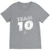 team 10  silver V-Neck Tee
