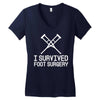I Survived Foot Surgery Women's V-Neck T-Shirt
