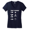 today's beer schedule cycling 6am Women's V-Neck T-Shirt