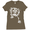 a skeleton crawling Ladies Fitted T-Shirt