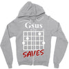 gsus saves chord Zipper Hoodie