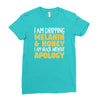 black without apology Ladies Fitted T-Shirt