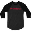 technician t shirt technics parody dj vinyl 1200 hip hop illest techno 3/4 Sleeve Shirt