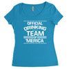 official drinking team 'merica Women's Triblend Scoop T-shirt