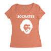 socrates brazil 70s football world cup legend retro Women's Triblend Scoop T-shirt