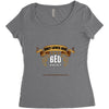 only loves her bed and her (your texs hear) Women's Triblend Scoop T-shirt