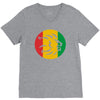 rasta lion head reggae dub step music dance V-Neck Tee