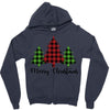lumberjack tree merry christmas Zipper Hoodie