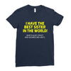 best sister crazy scarry Ladies Fitted T-Shirt