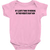 clients think i'm working web site design funny computer nerd geek shi Baby Onesie