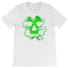 celtic green clover skull patch, irish biker patches T-Shirt