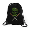 skull grass Drawstring Bags
