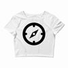 clock black Crop Top