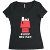 Sleep Big Fan Women's Triblend Scoop T-shirt
