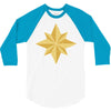 captain marvel 2 3/4 Sleeve Shirt