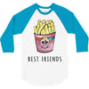 Burger and Fries Best Friends 3/4 Sleeve Shirt