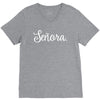 senora white V-Neck Tee