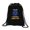 police mom  i rised mine. Drawstring Bags