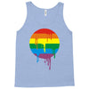 rainbow colored stripes dot running splashes Tank Top