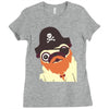pug in a crew Ladies Fitted T-Shirt