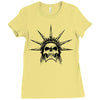 evil skull face Ladies Fitted T-Shirt