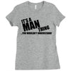 man thing Ladies Fitted T-Shirt