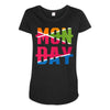 monday crossed out Maternity Scoop Neck T-shirt