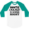 personalised auntie 3/4 Sleeve Shirt