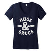 hugs and drugs Women's V-Neck T-Shirt