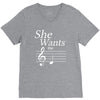 she wants the d black V-Neck Tee