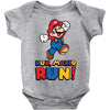 run, mario run Baby Onesie