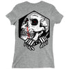 skull hexagon Ladies Fitted T-Shirt